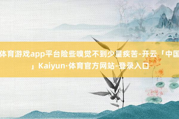 体育游戏app平台险些嗅觉不到少量疾苦-开云「中国」Kaiyun·体育官方网站-登录入口