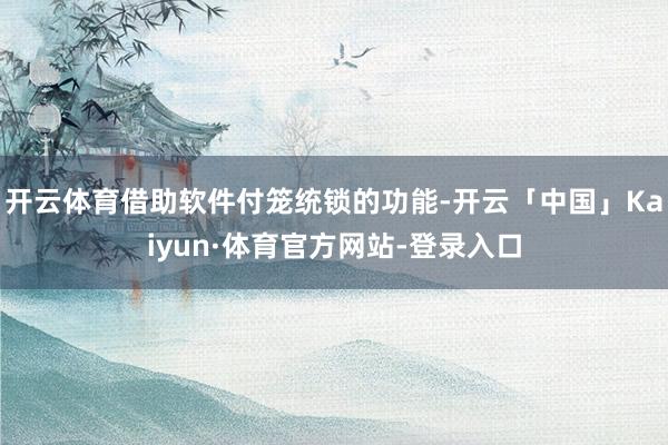 开云体育借助软件付笼统锁的功能-开云「中国」Kaiyun·体育官方网站-登录入口