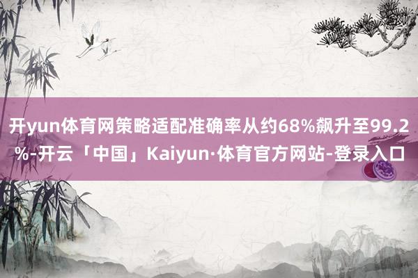 开yun体育网策略适配准确率从约68%飙升至99.2%-开云「中国」Kaiyun·体育官方网站-登录入口